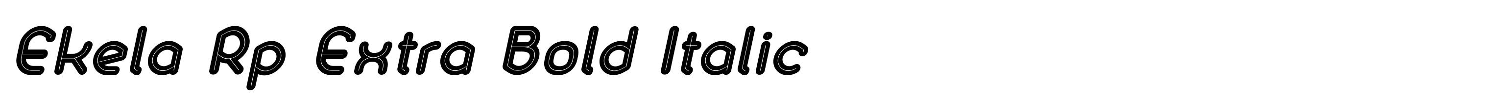 Ekela Rp Extra Bold Italic